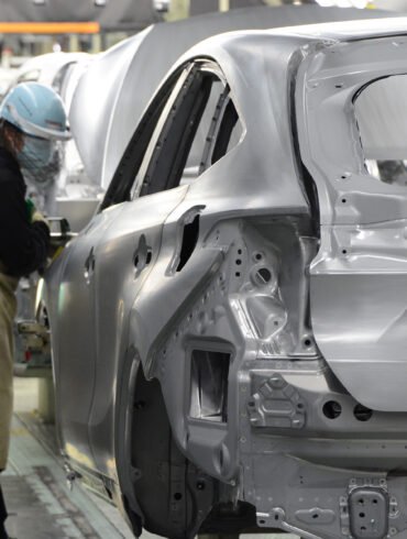 Automatisierte Produktionslinie im Toyota Motomachi Werk in Japan
