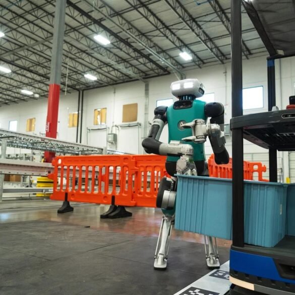 Humanoider Roboter Digit von Agility Robotics, dessen Einsatz AGCO ab 2027 in einer Landmaschinenfabrik testen will.