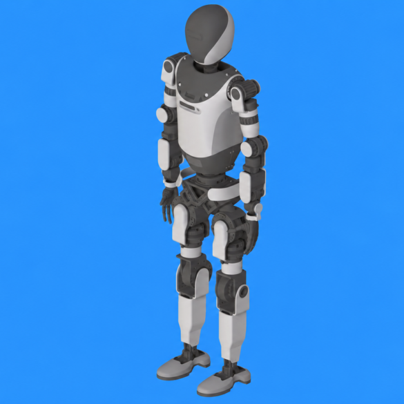 Patentzeichnung des humanoiden Roboters von BYD mit zweibeinigem Körper und beweglichen Händen