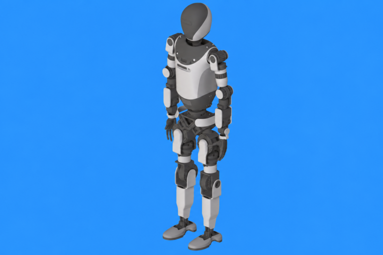 Patentzeichnung des humanoiden Roboters von BYD mit zweibeinigem Körper und beweglichen Händen