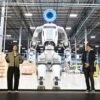 Humanoider Roboter Atlas von Boston Dynamics bei der Vorstellung der Hyundai-Robotikstrategie auf der CES 2026.