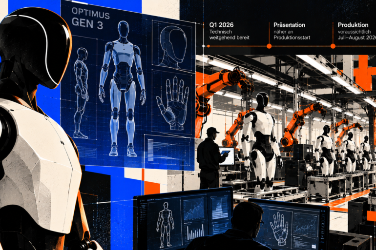 Tesla Optimus – neue Robotergeneration Gen 3 und geplanter Produktionsstart