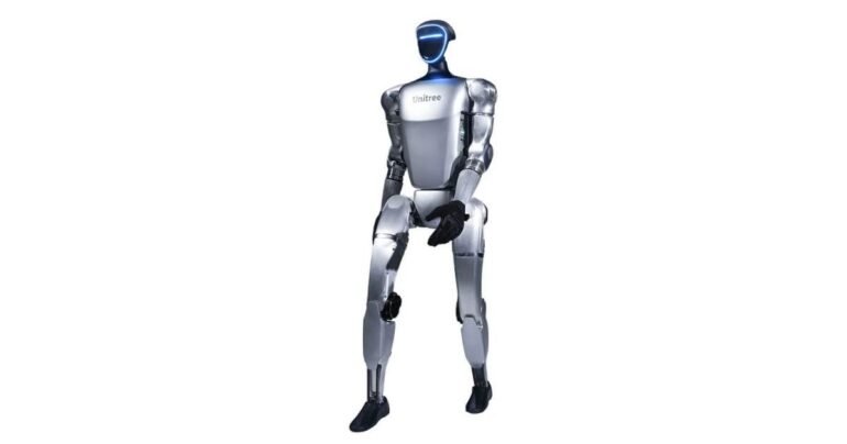 Humanoider Roboter Unitree G1+ des chinesischen Robotikherstellers Unitree Robotics.